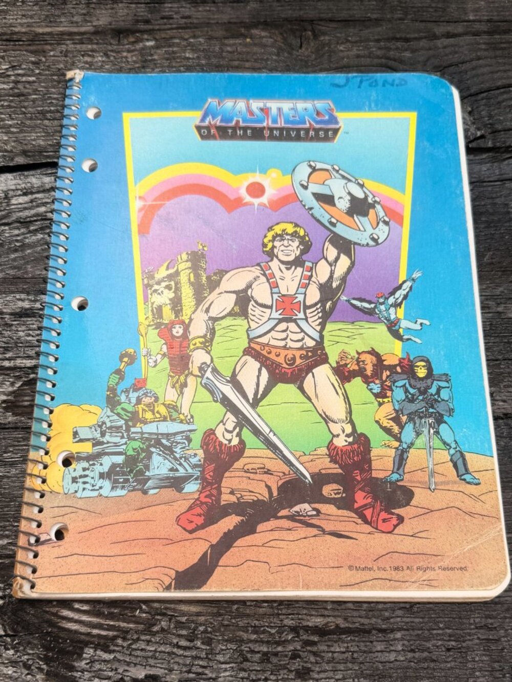 RARE Vintage 1983 Mattel He-Man Masters Of Universe Book Spiral Notebook KMART